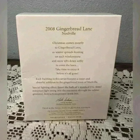 Hallmark 2008 Gingerbread Lane- “Noelville” 3rd in series Christmas Ornament NEW - Picture 6 of 7